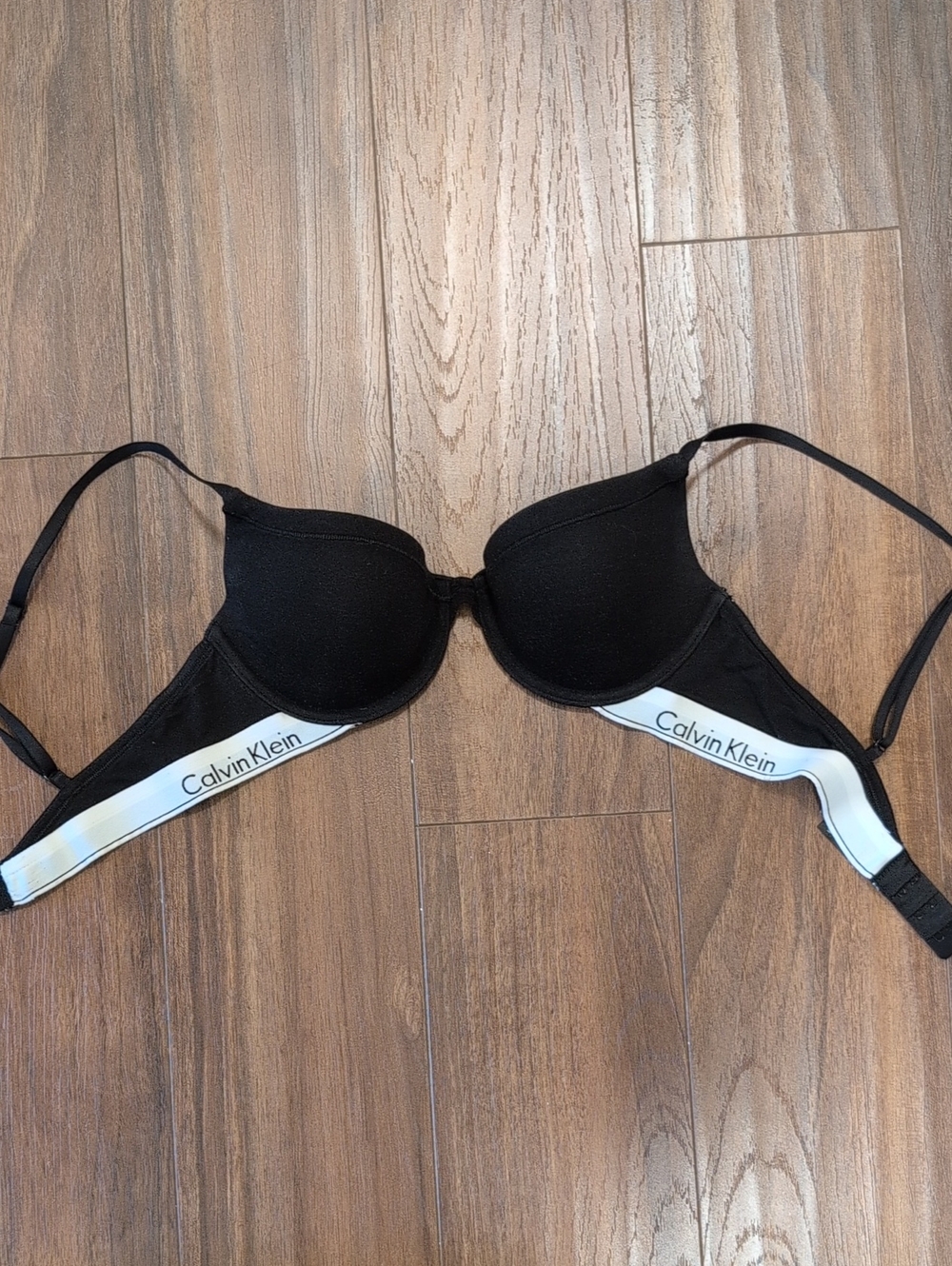 Calvin Klein Black Underwire Logo Band Bra